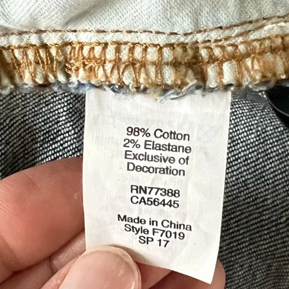 Madewell Cutoff Edition High-Rise Frayed Denim Jean Shorts Glenoaks Wash Size 25 - Picture 7 of 9